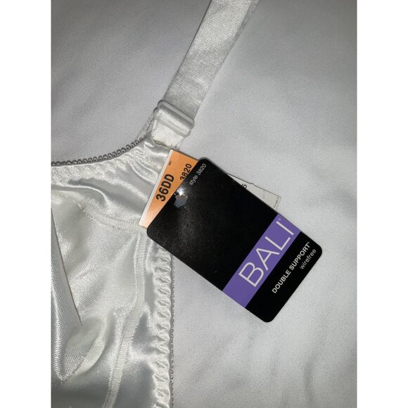 Bali Women's Double Support Wire-Free Bra, White 38DD #3820 - Picture 3 of 5